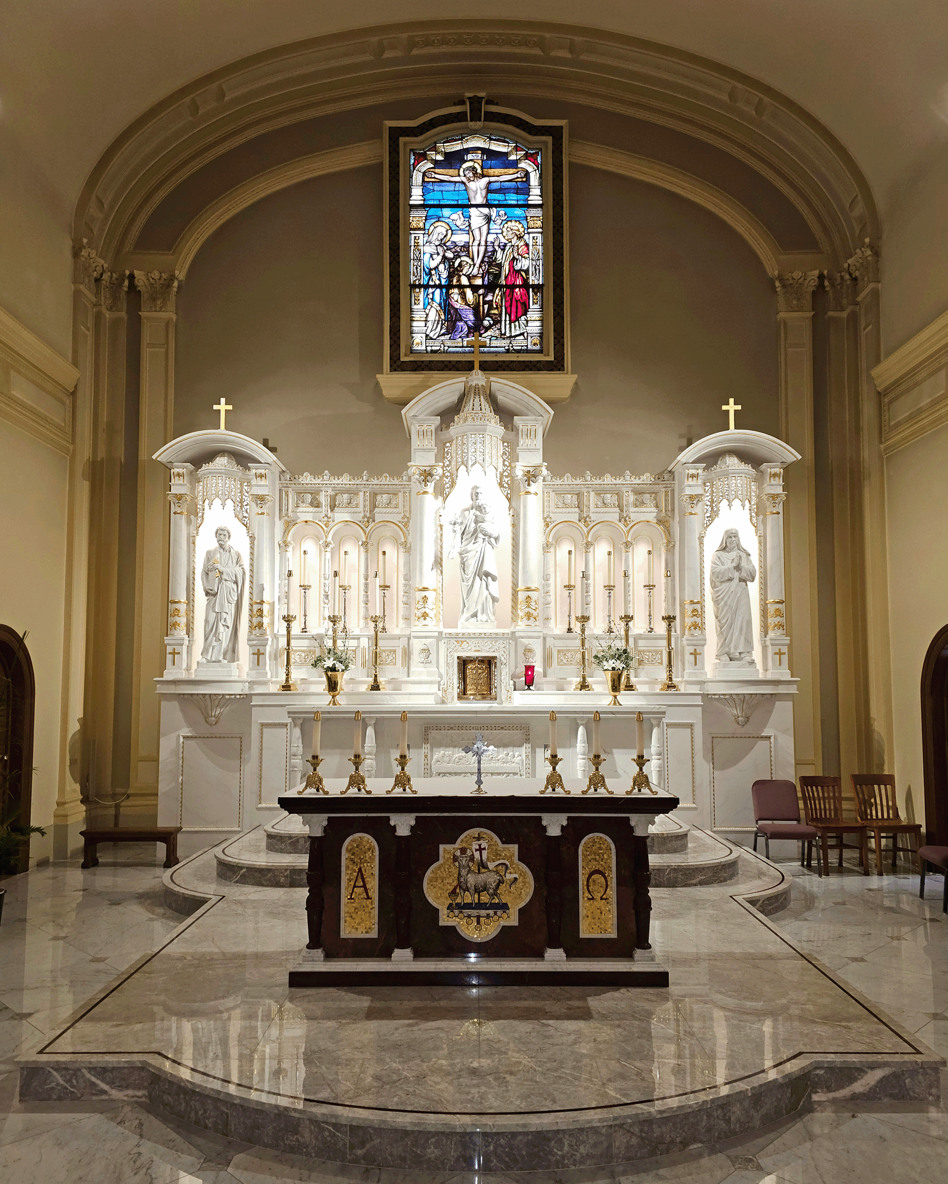 The altar of St. Joseph Basilica, Alameda — where Council 15965 worships and serves.